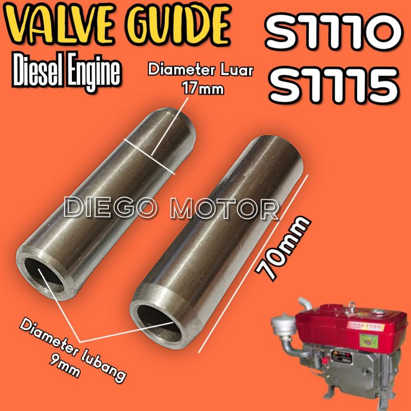 Jual S1110 S1115 Valve Guide Bosh Botol Klep Mesin Diesel Dongfeng 20HP