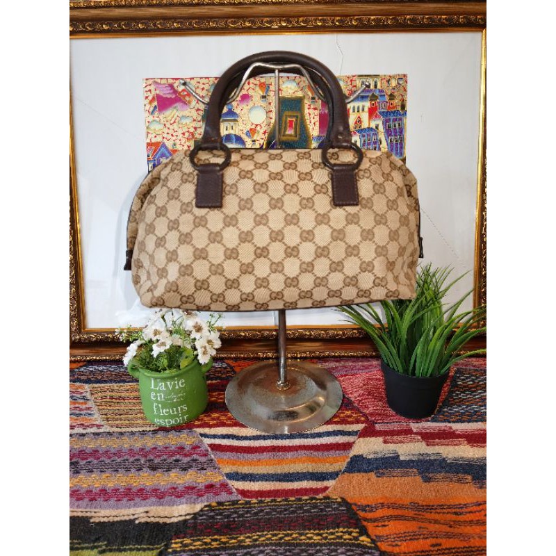 Tas Gucci Tote Vintage, Handbag with Dustbag Authentic