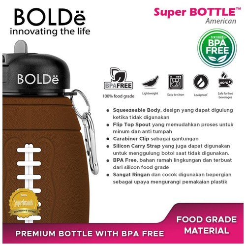 Botol Minum BOLDe Super Bottle American 600ML