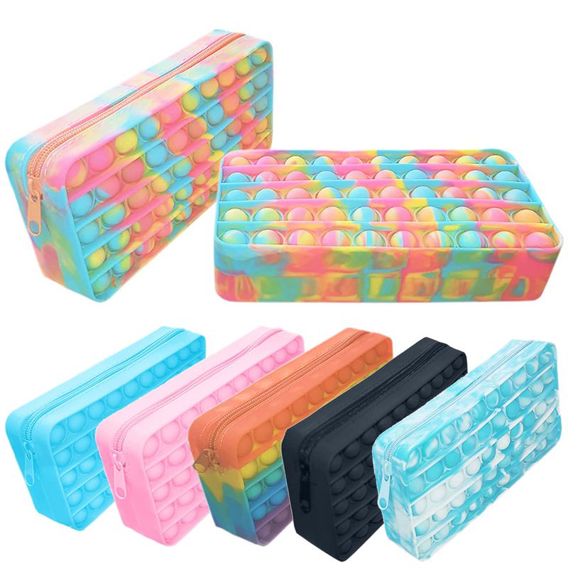 【Ready Stock！！！】Push Pop It Bubbles Simple Dimple Stationary Bag Sensory Pencil Case Fidget Toys Cute