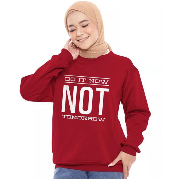 Kaos Lengan Panjang  NOT / Kaos Sweatshirt / Atasan Wanita / Atasan Wanita Lengan Panjang