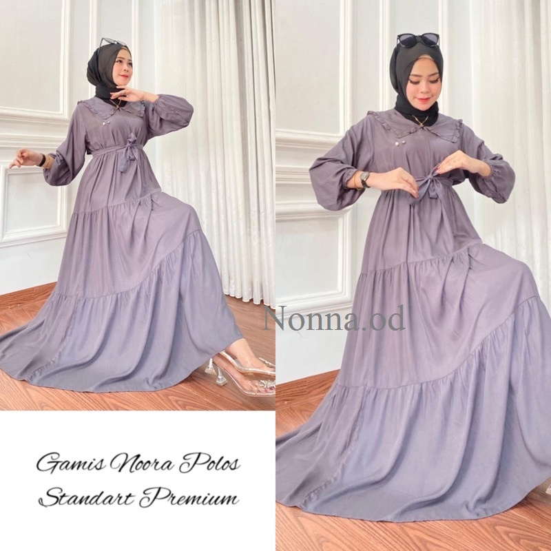 Gamis susun rempel rayon elegant