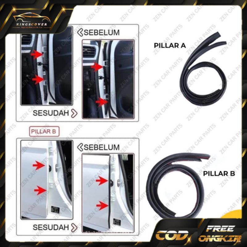 Karet Peredam Pintu Mobil Dashboard Anti Debu Universal Kedap Suara Mesin