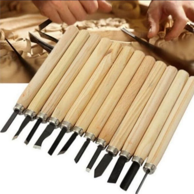 

Pisau Ukir set 12pcs || Wood Carving Tools Crafting