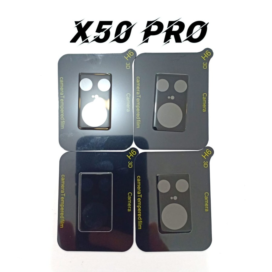 TEMPERED GLASS ANTI GORES KAMERA FULL BLACK VIVO X50 PRO - FA