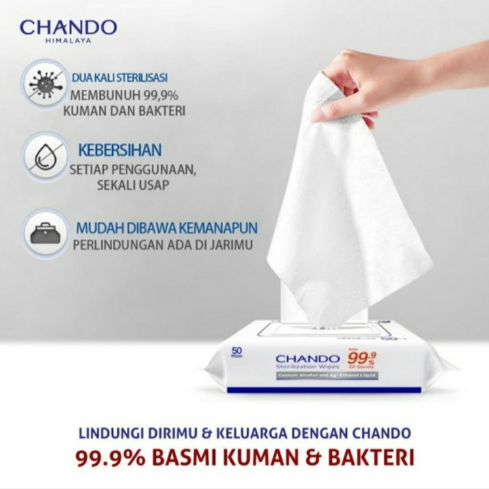 (Dapat 4pack) - Tissue Basah Chando Sterilization Wipes