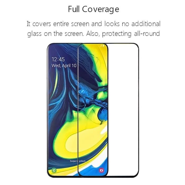 Samsung A80 Tempered Glass 5D Full Cover Full Lem