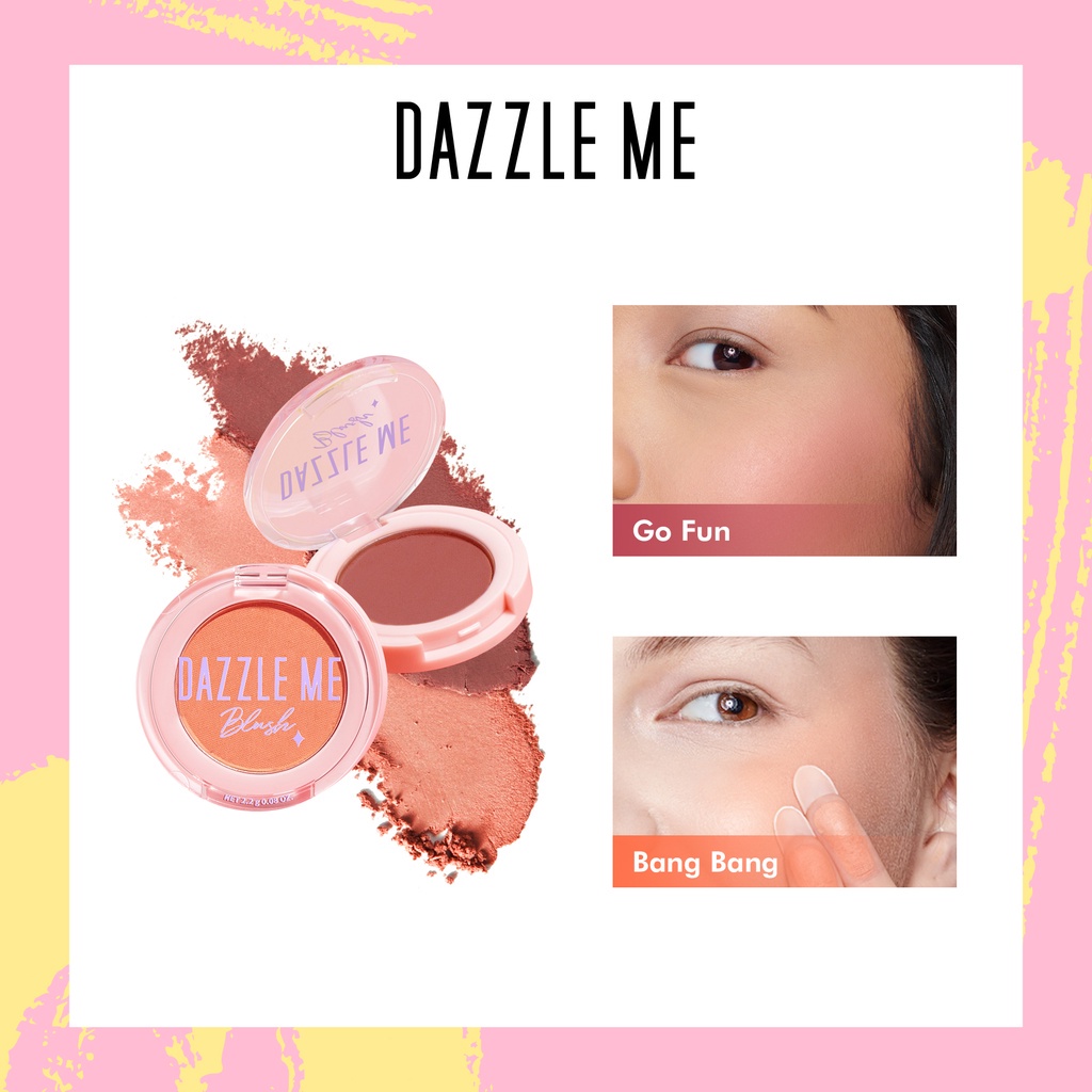 [TARABABYSTORE] DAZZLE ME Sweet Girl Blush On | Long Lasting High Pigmented Powder Blush On