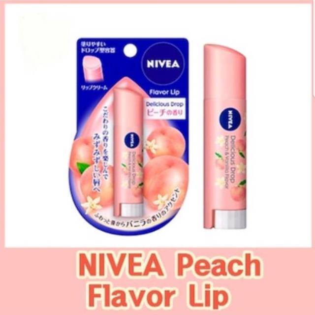 Nivea Flavor Lip Delicious Drop Peach/Apple Lip Balm 3.5 Gr