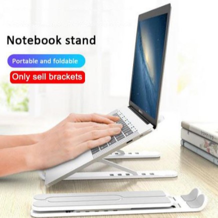 Stand Holder Laptop Folding Braket Dudukan Lipat Anti Slip Alas Brakets Pendingin Ipad Tablet