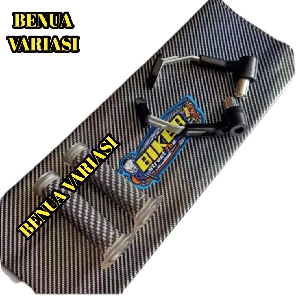 KULIT JOK CARBON+PROGUARD ROBOT+HANDGRIP UNTUK SEMUA JENIS MOTOR HONDA VARIO SCOOPY BEAT YAMAHA MIO 