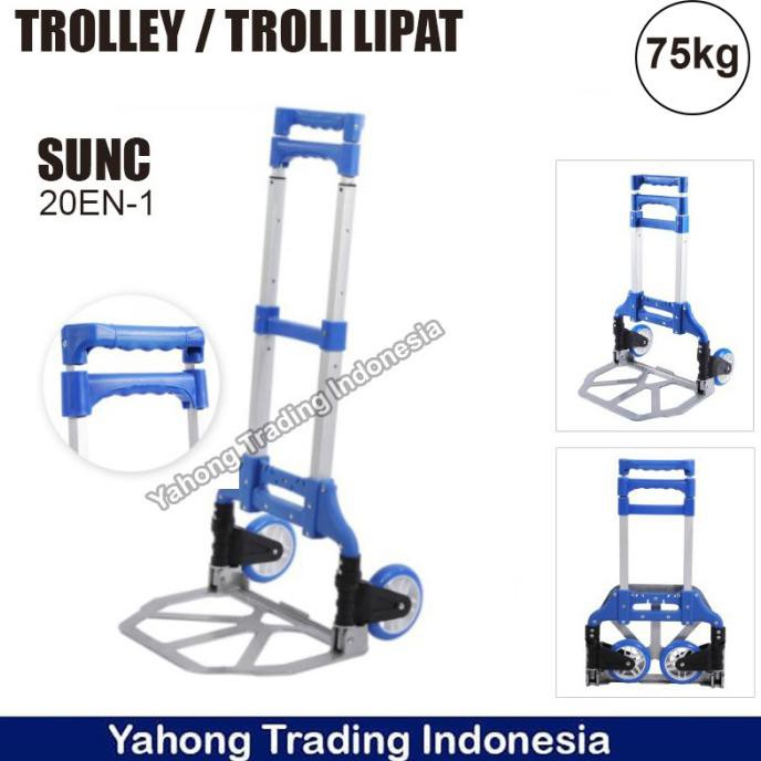 HARGA SPESIAL Troli Lipat Serbaguna Troli Galon Gas Trolley Lipat Mini Aluminium - Biru