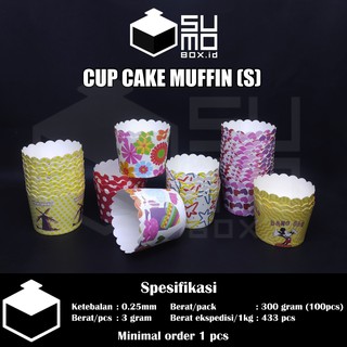 Cup Kertas Muffin Small Kecil ukuran S / Alas Kertas Kue / Tempat Kue Wadah Mufin