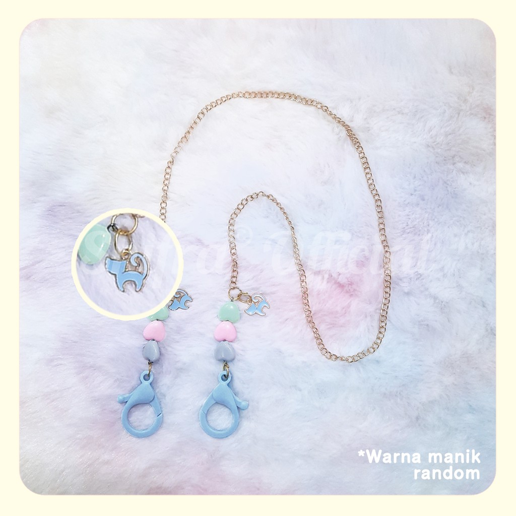 TALI GANTUNG MASKER LEHER TALI KACAMATA RANTAI KAITAN PLASTIK KAKTUS BUNGA FRUIT ANIMAL SHIFRA