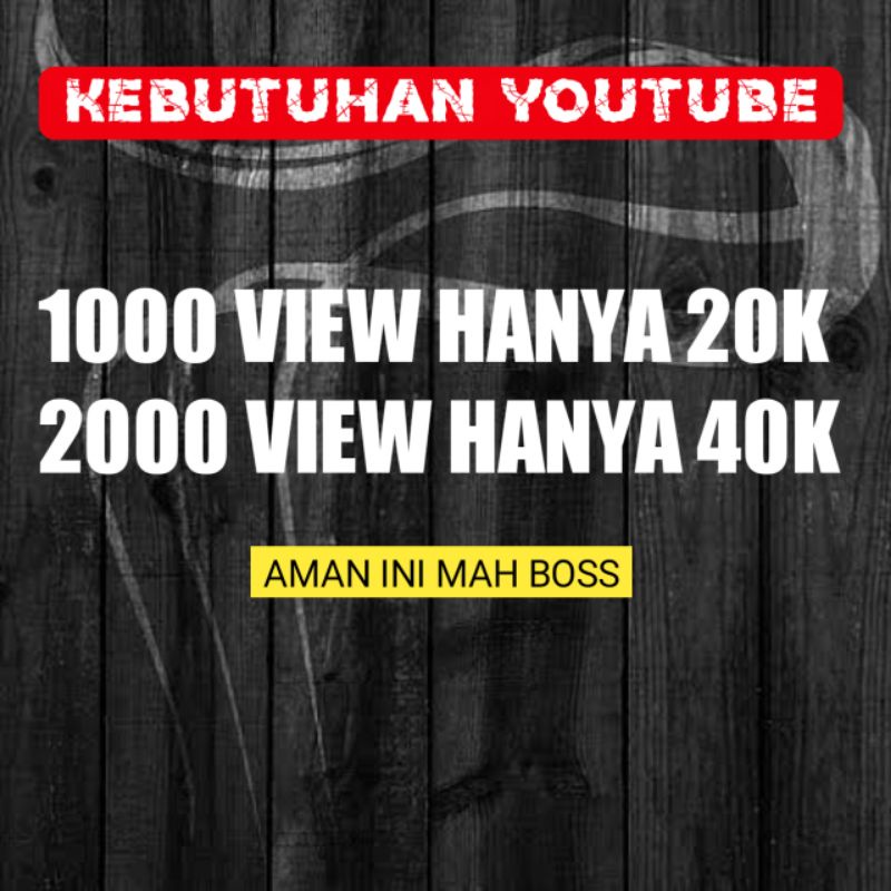 JASA VIEW YT Termurah sejagat raya