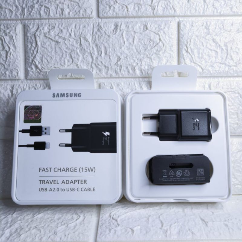 Charger Samsung 15W Original 100% Tipe-C Fast Charging / Charger Samsung S10 S9 S8 A50 A30 M30 M20