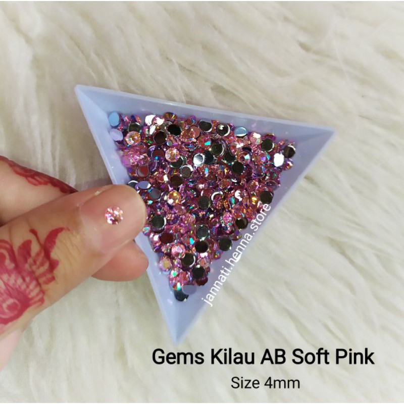 GEMS KILAU AB SOFT PINK AKSESORIS HENNA MUTIARA HENNA PERMATA HENNA DIY NAIL ART