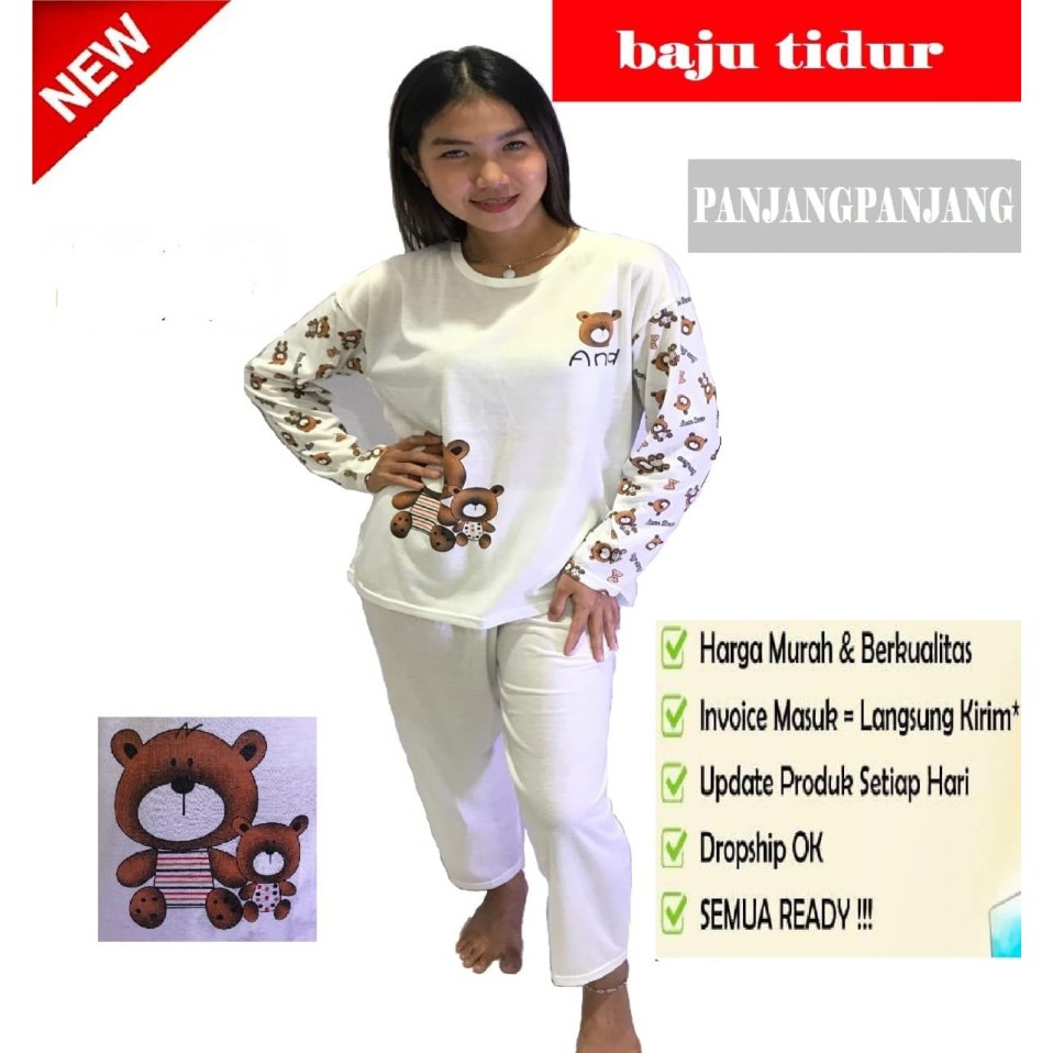 PIYAMA WANITA DEWASA PEREMPUAN PAKAIAN BAJU TIDUR CEWEK MURAH KIMONO REMAJA PIAMA IMPORT-4