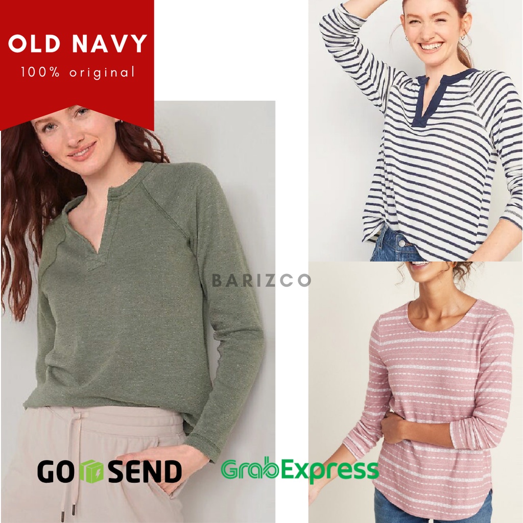 Kaos Lengan Panjang Wanita Old Nav* Ori / Baju lengan panjang wanita/ Kaos Lengan Panjang Wanita / K