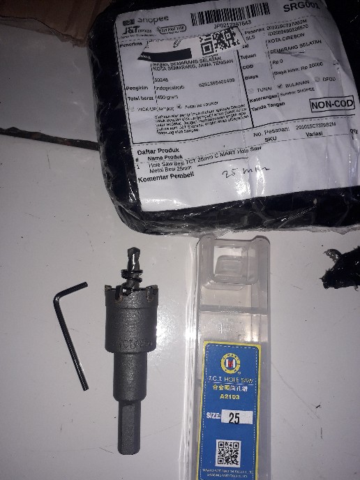 Hole Saw Besi Tct 25mm C Mart Hole Saw Metal Besi 25mm