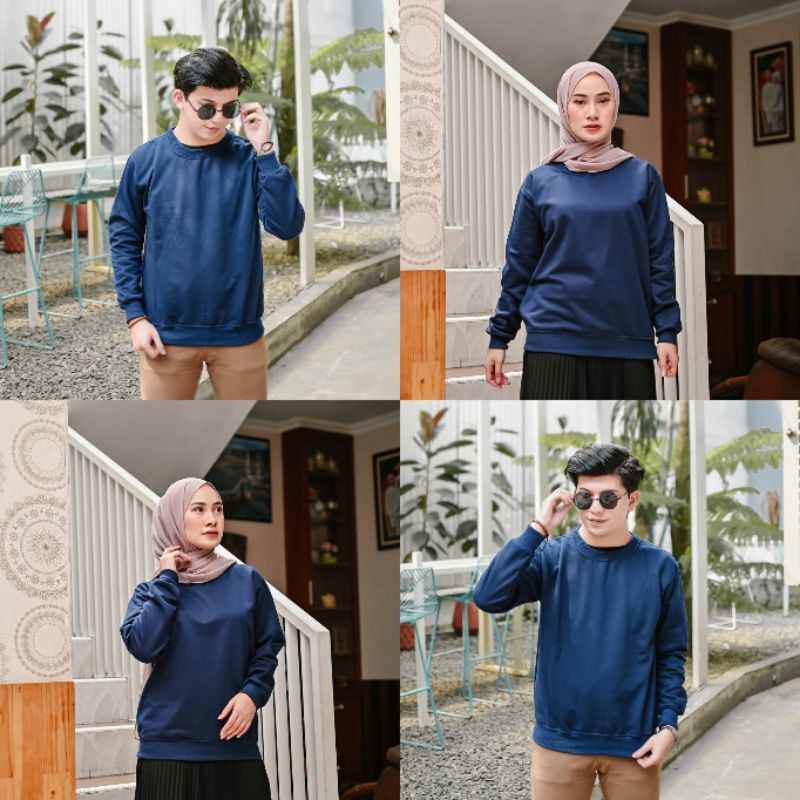SWEATER POLOS UNISEX - BASIC SWEATER NAVY
