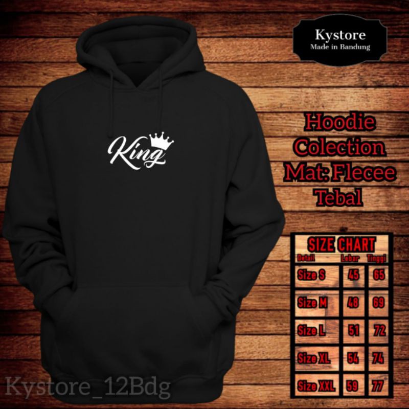 sweater hoodie fleece motif king