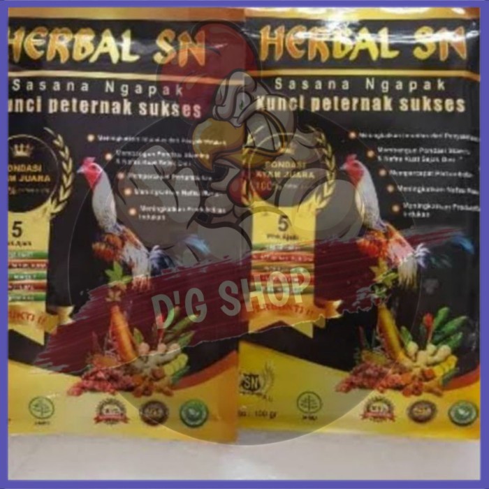 

✔ COD ✔ Jamu Ayam Jago Aduan Herbal SN 100gr 1 Pack Isi 5 Sachet