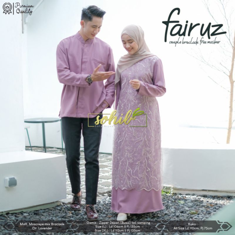 Restock Couple Gamis dan Kemeja Koko Fairuz By Sohib
