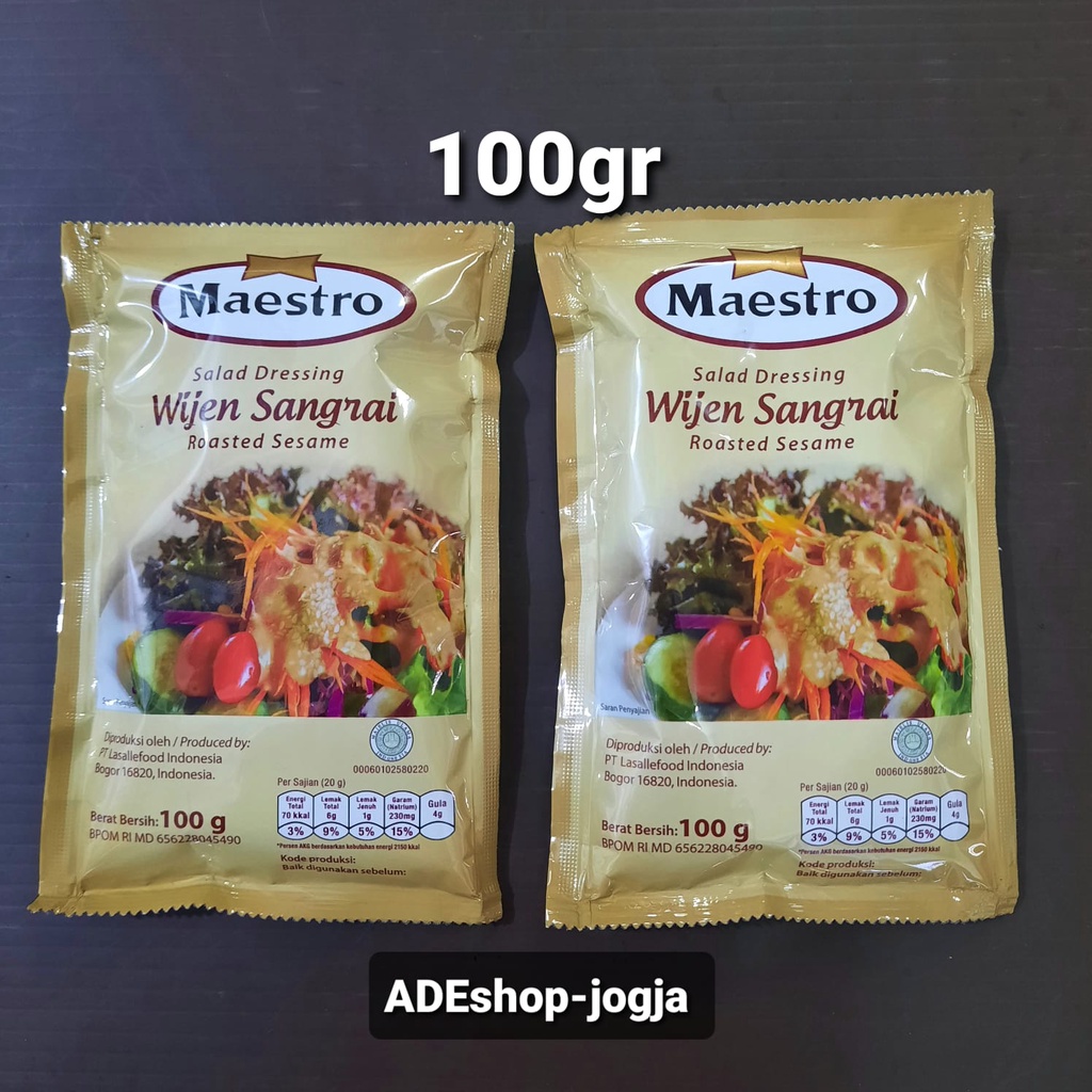 

Maestro Salad Dressing Wijen Sangrai Roasted 100gr mayonaise