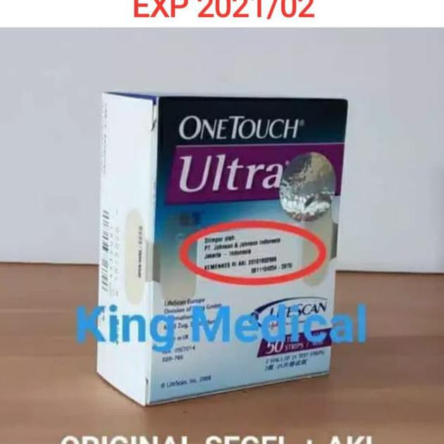 Gratis Ongkir Strip OneTouch Ultra isi 50 One Touch Terbaru