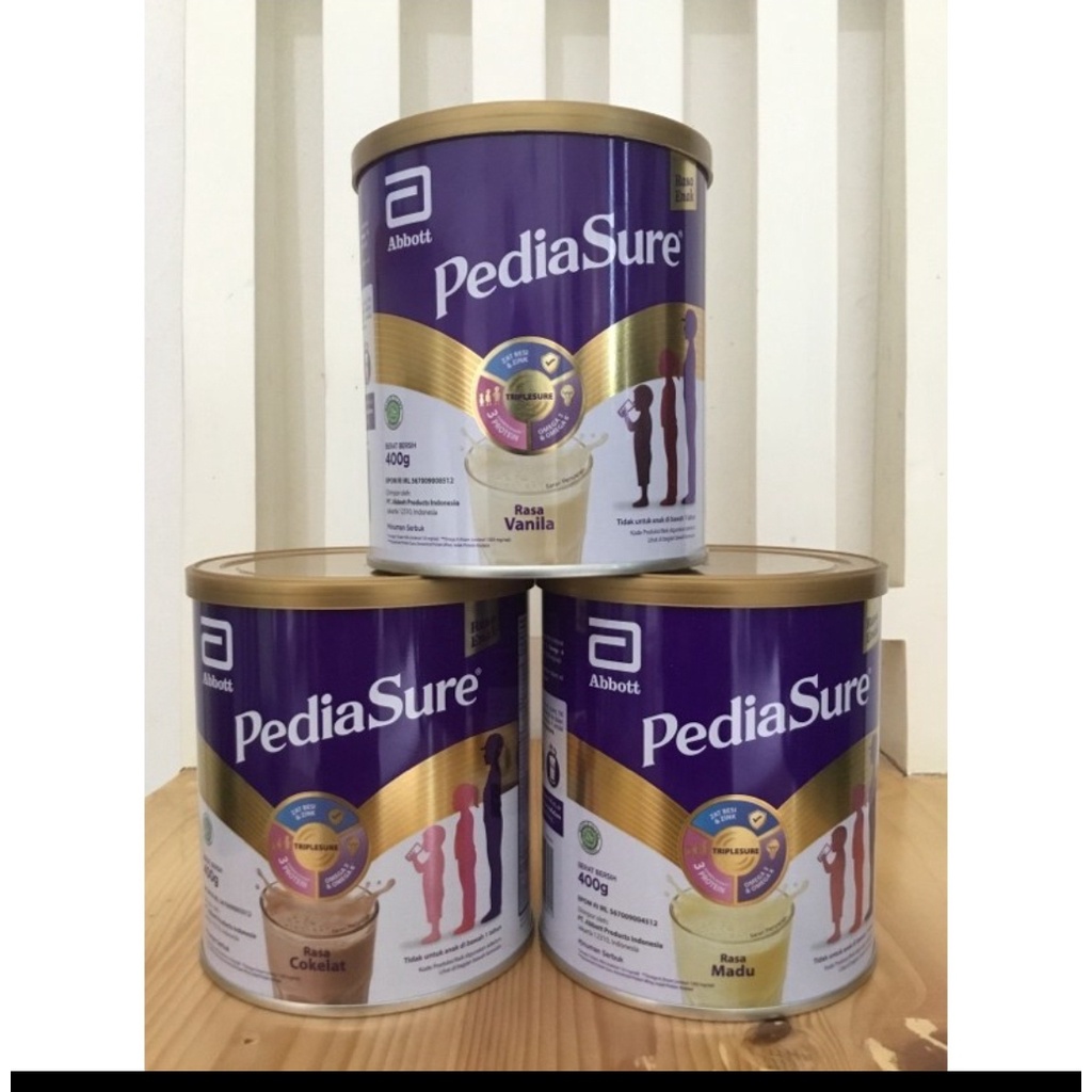 PEDIASURE COMPLETE 400GR/PEDIASURE TRIPLESURE 400GR/VANILA/COKLAT/MADU