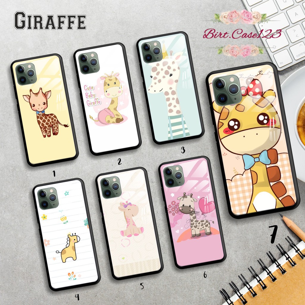 Back case glass GIRAFFE Samsung J2prime G530prime A01 CORE A20 A30 A20s A50 A50s A21s A01 A11 BC1418