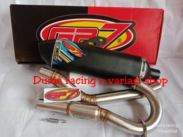 Knalpot GP7 MX Series Bor up KLX 150 DTracker 150 asli dan original