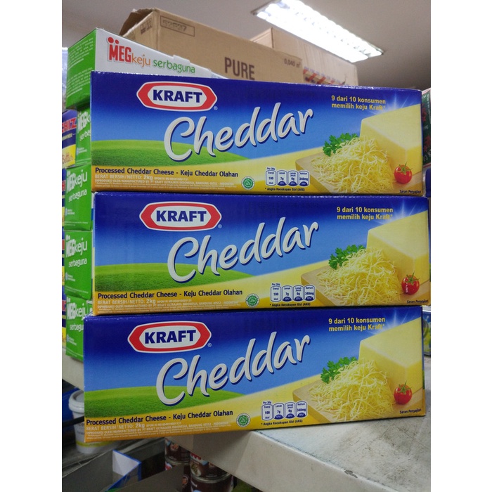 

Keju- Keju Kraft Cheddar 2 Kg -Keju.