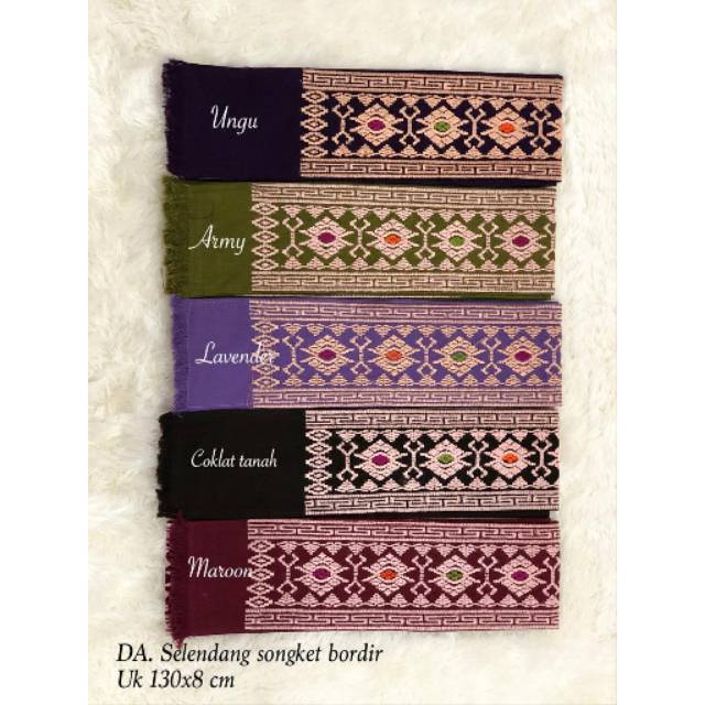 Selendang songket bordir bali