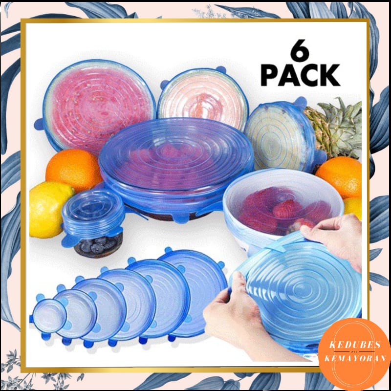 Silicone Penutup Makanan Food Cover 6 in 1 Wraping Food Grade [KK]