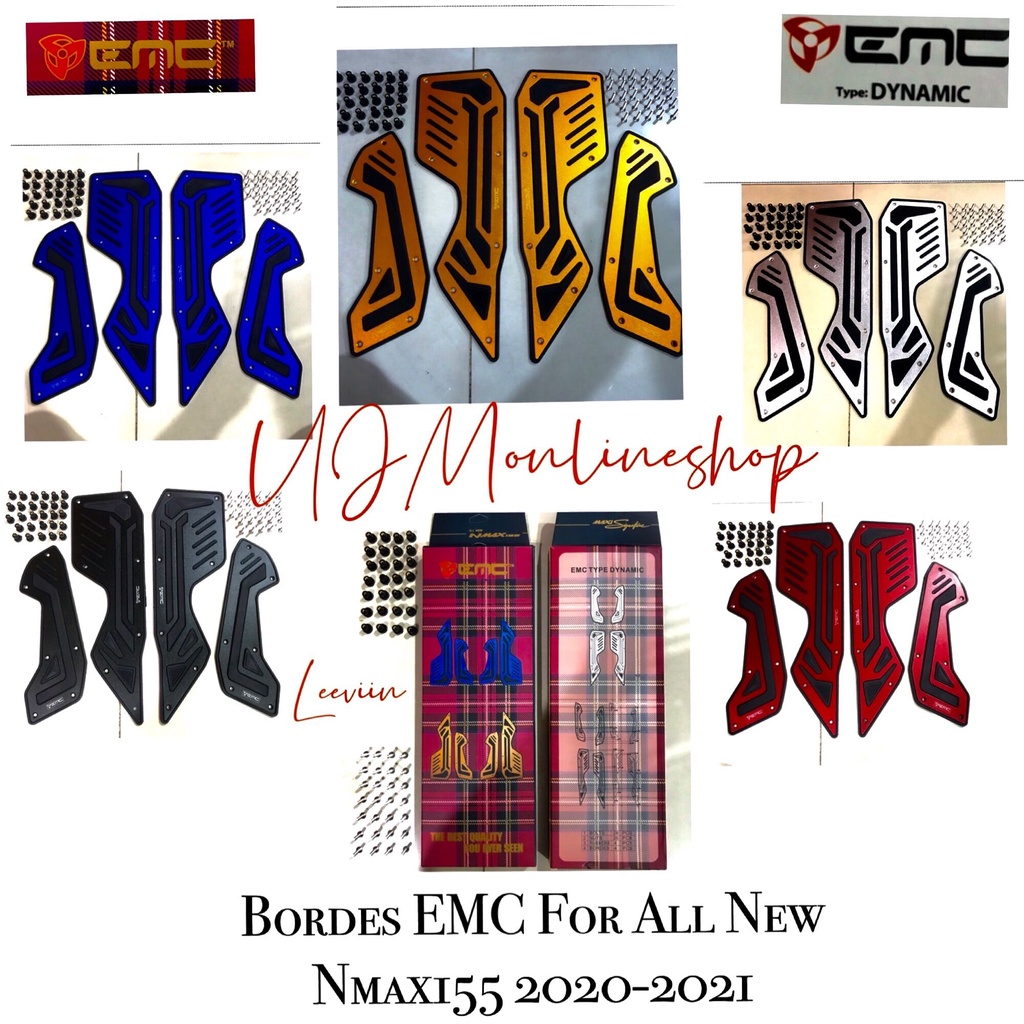 Bordes Nmax Karpet Pijakan Kaki Nmax New Cnc Original Merk EMC Buat Nmax 2020-2021 Bisa