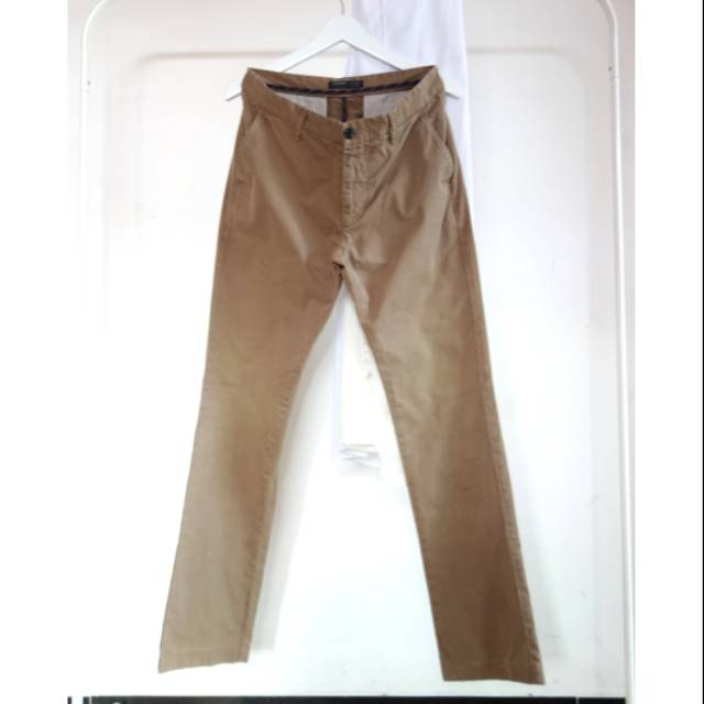 ZARA MAN Original Celana Panjang Chino Khaki Pria Second Branded Preloved Bekas