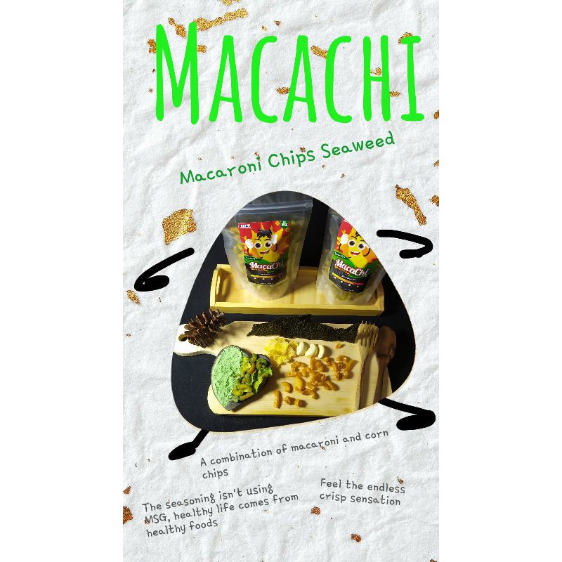 

Makaroni Bantet Renyah Bumbu Tabur Seaweed Premium "Macachi" Macaroni Chips