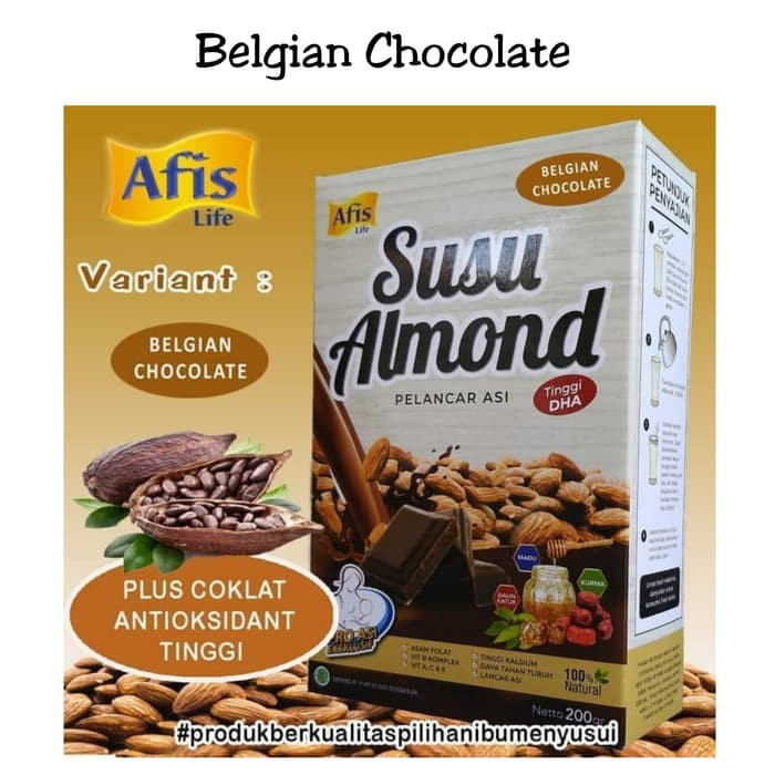 

Murah Susu Almond Coklat Afis Life Belgian Chocolate 200gram Asli