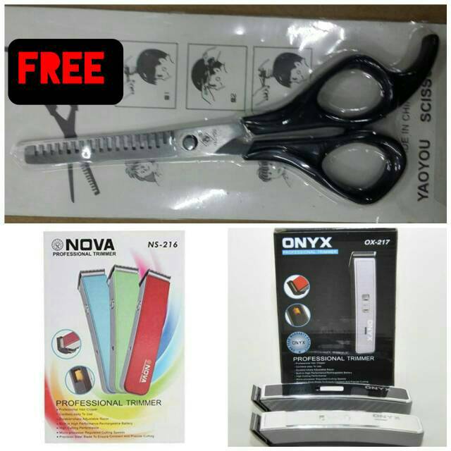 Mesin Cukur Hand Portable Cas Set Bonus Gunting Zigzag Stainless