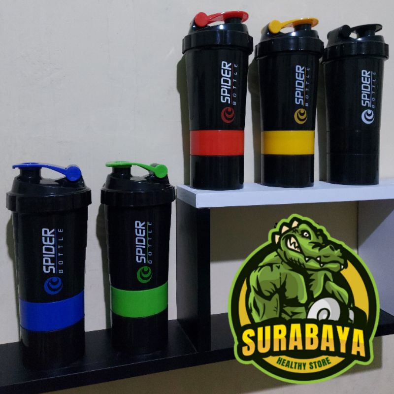 SMART SHAKER SPIDER BOTTLE FITNESS BOTOL MINUM GYM AKSESORIS OLAHRAGA SWEDEN SIGNATURE SERIES SHAKE