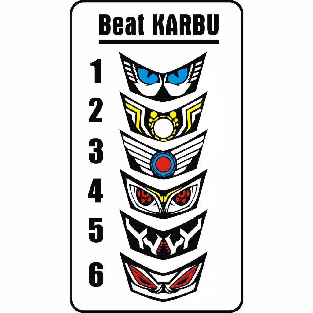 Stiker Motor Sticker Motor Stiker Sticker Variasi Lampu Depan Honda Beat Karburator Bisa Bayar COD