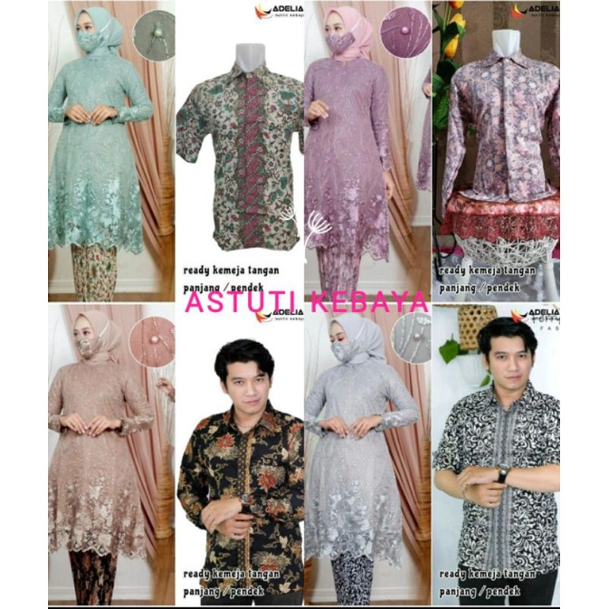 Setelan Kebaya Tunik Busui Keren/Kebaya Couple Modern/Baju Kebaya Couple