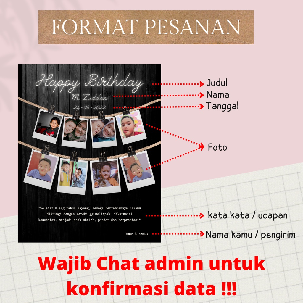 GIFT BOX ULANG TAHUN FRAME FOTO BINGKAI KADO PERNIKAHAN ANNIVERARY WISUDA WEDDING