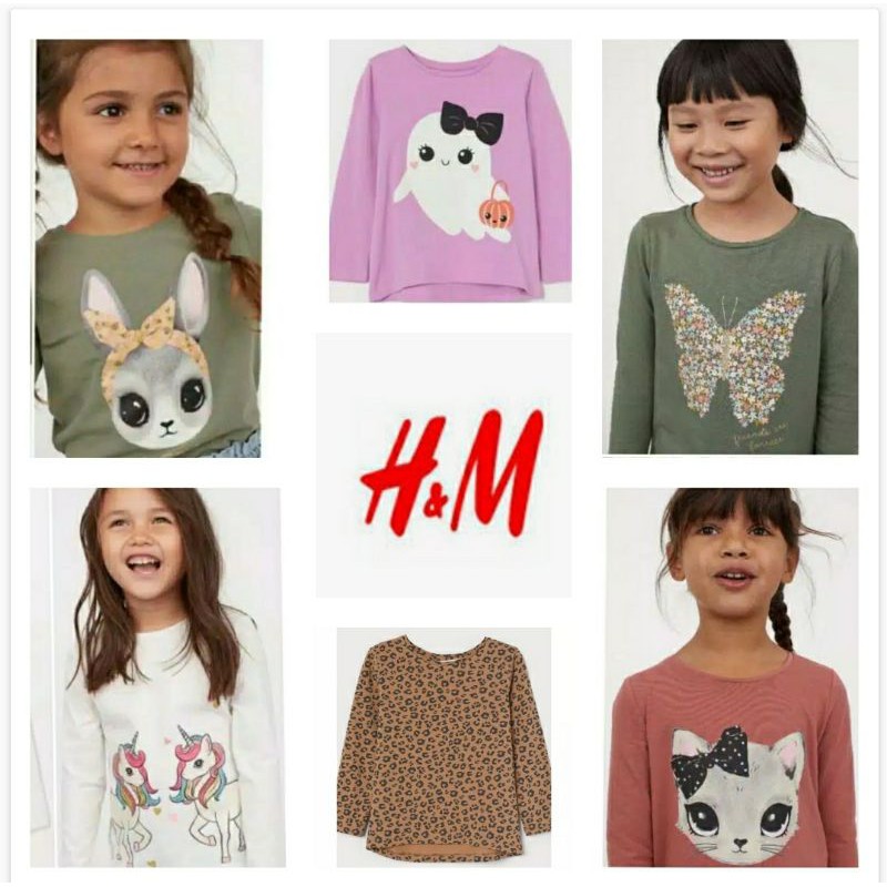 kaos anak perempuan H&M original store__restock__ | Shopee