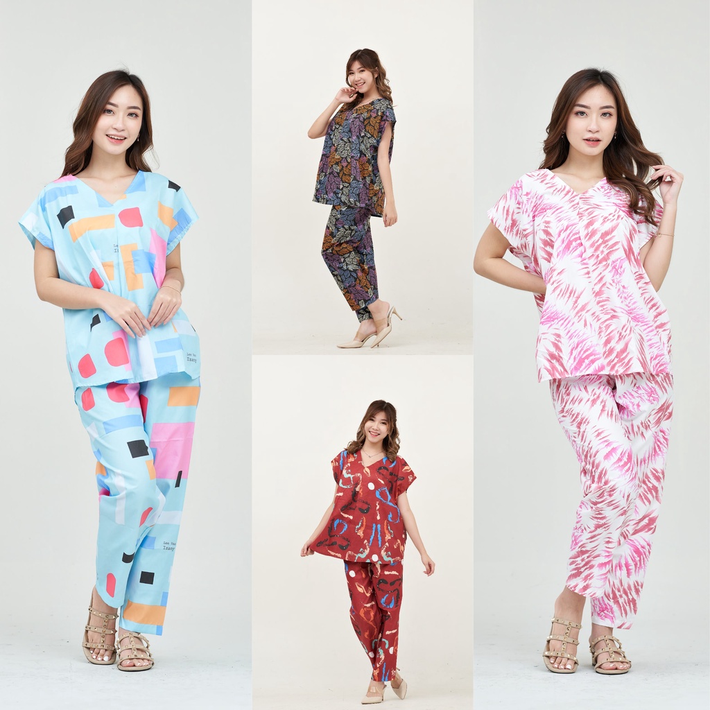 IZANY Piyama One set  Korean allsize Celana Panjang / Set Cel / Daily Set