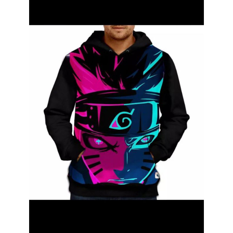 jaket Hoodie 3D Fullprint Anime Naruto