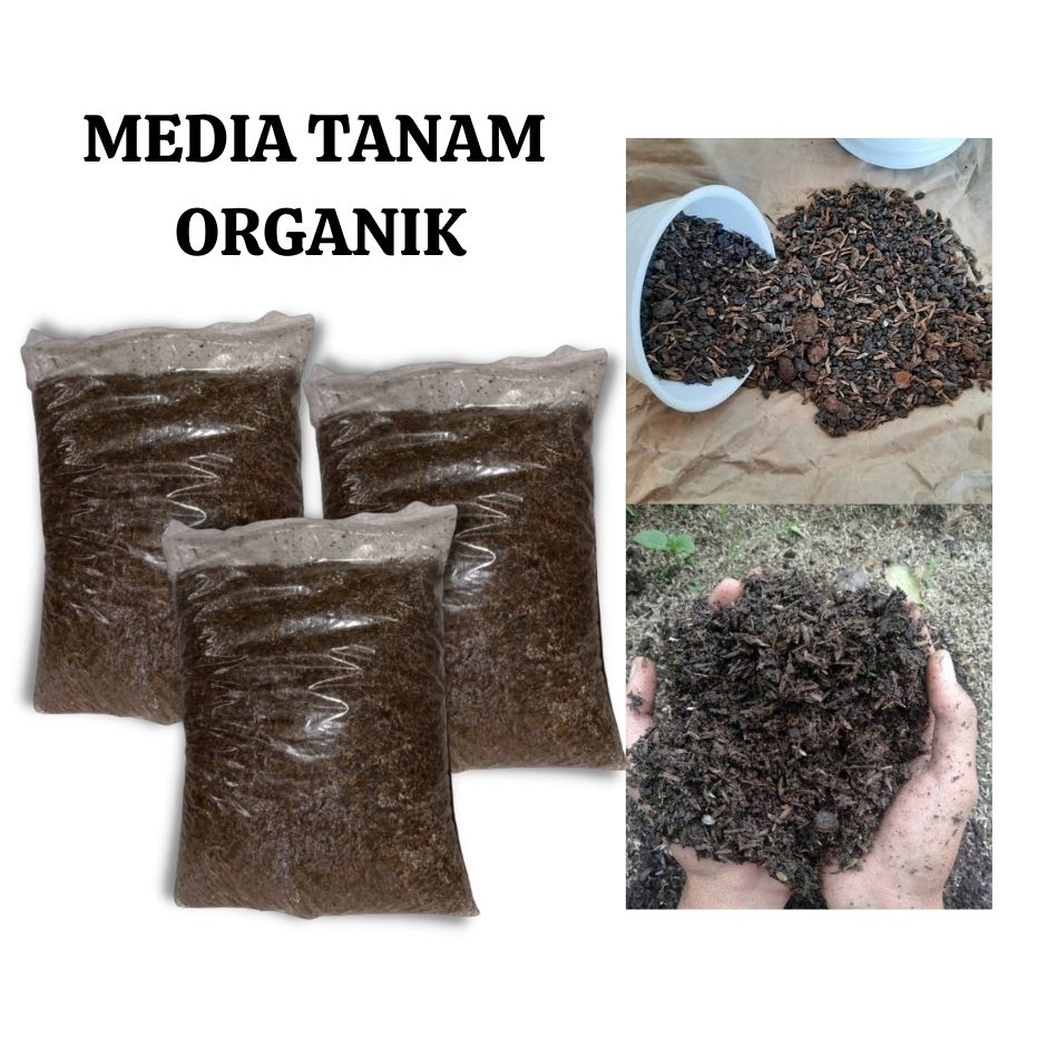 Media Tanam (METAN) Organik Siap Pakai 1kg Komplit  : Sekam, Tanah Subur, Humus, dan Pupuk Kandang murah