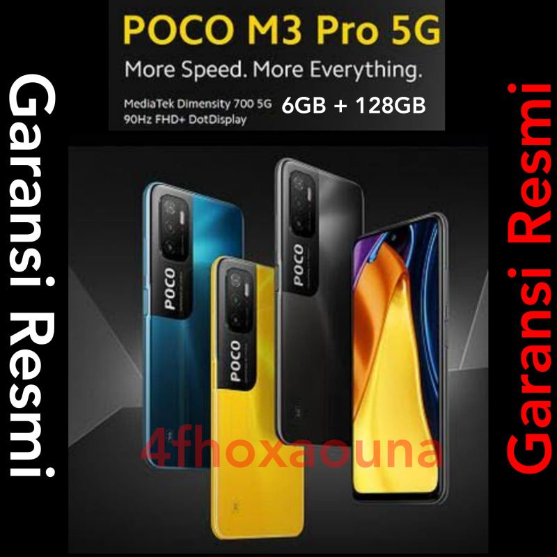 Xiaomi Poco M3 Pro 5G 6/128 Garansi Resmi RAM 6GB 128GB Xiomi 4/64